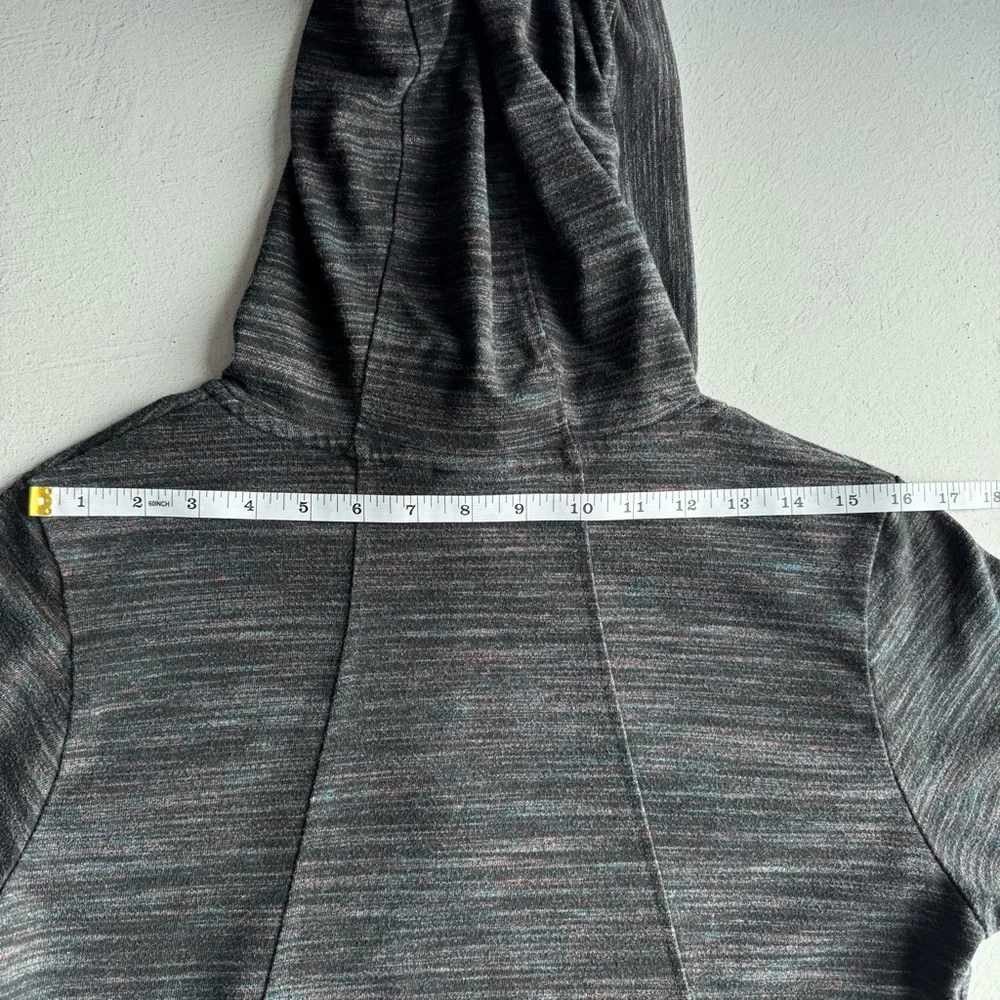NIKE Sportswear Full Zip Hoodie M Heathered‎ Space Dye Charcoal Tri Blend Casual